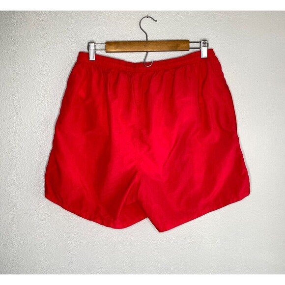 Champion VTG Red Swim Trunk Nylon Board Shorts Men's LG Bathing Suit Beach 90's - Picture 4 of 10